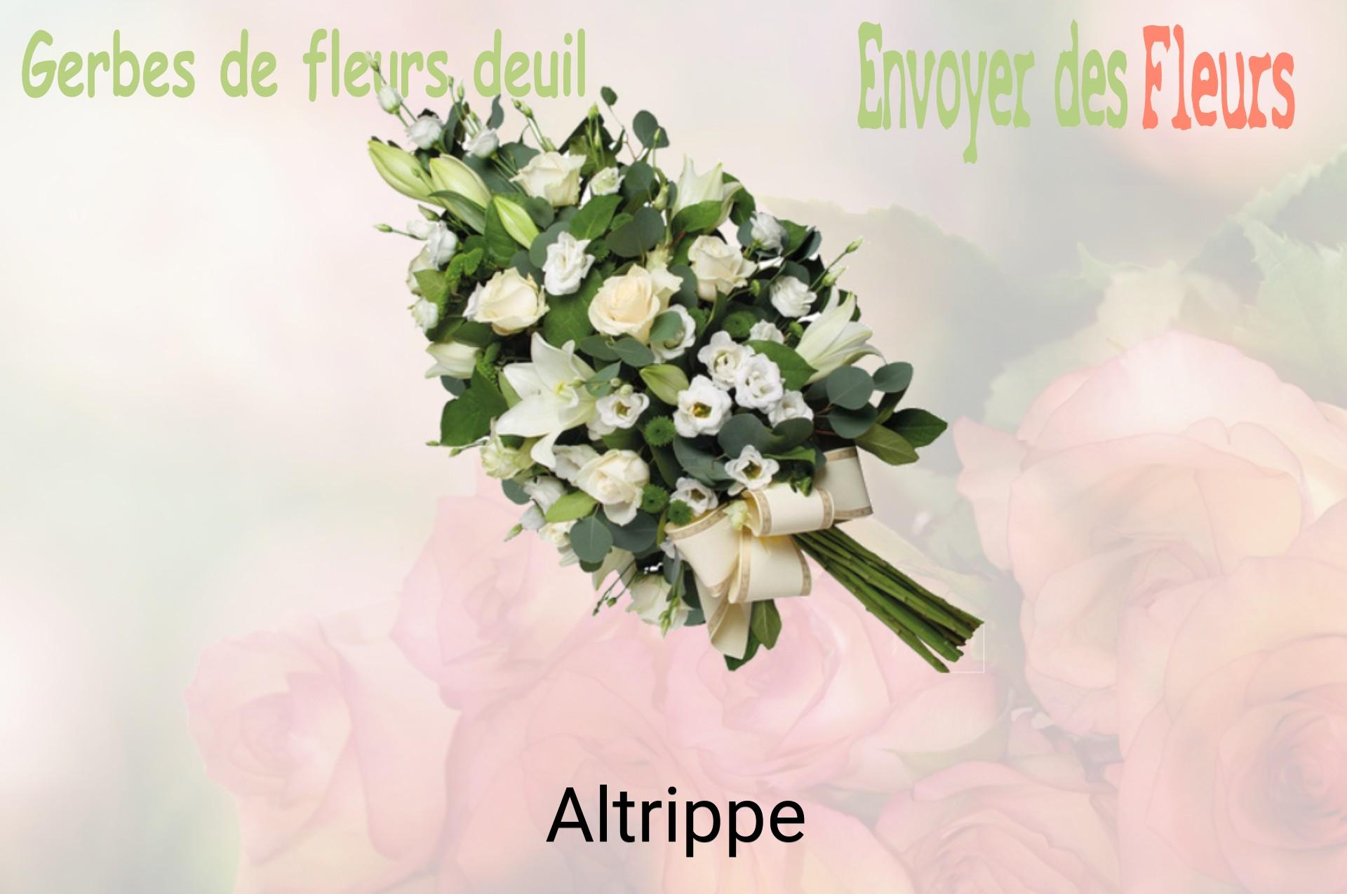 Gerbe de fleurs de deuil livrée à Altrippe